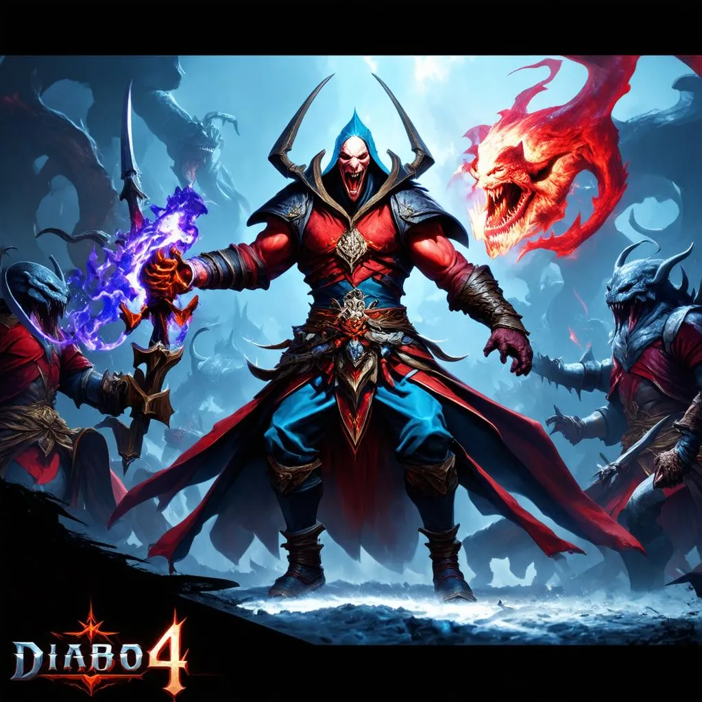 Diablo 4 nhân vật thi triển chiêu thức