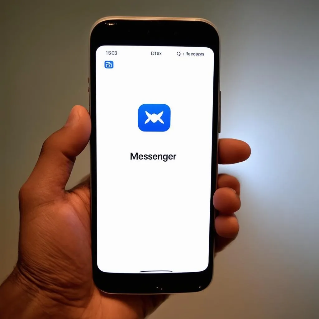 điện thoại hiển thị ứng dụng messenger