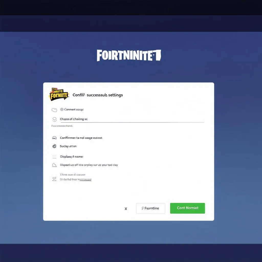 Thay đổi tên Fortnite thành công