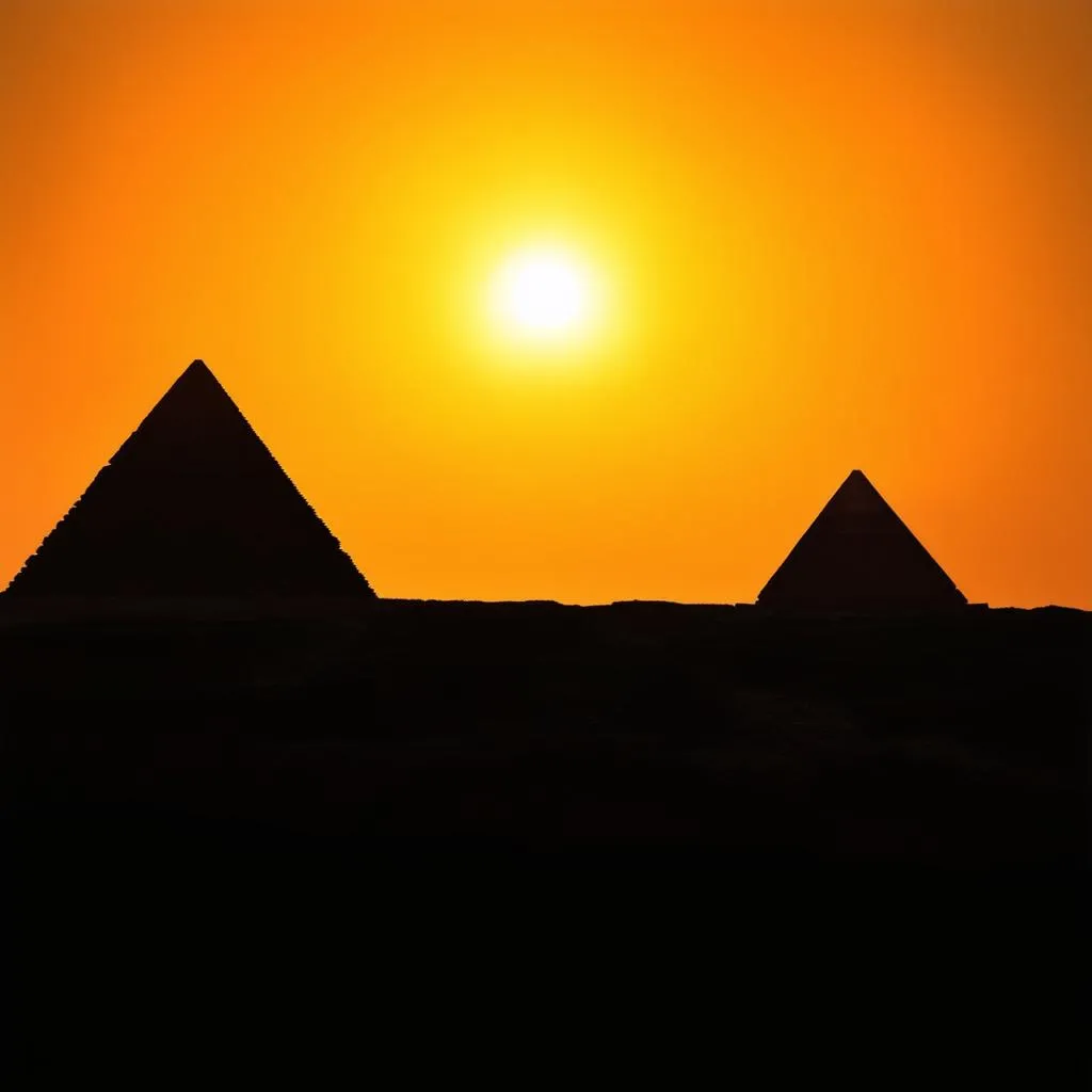 Egyptian Pyramid Sunset