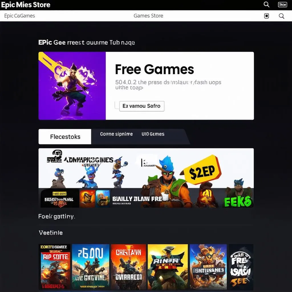 Cửa hàng Epic Games Store với game miễn phí