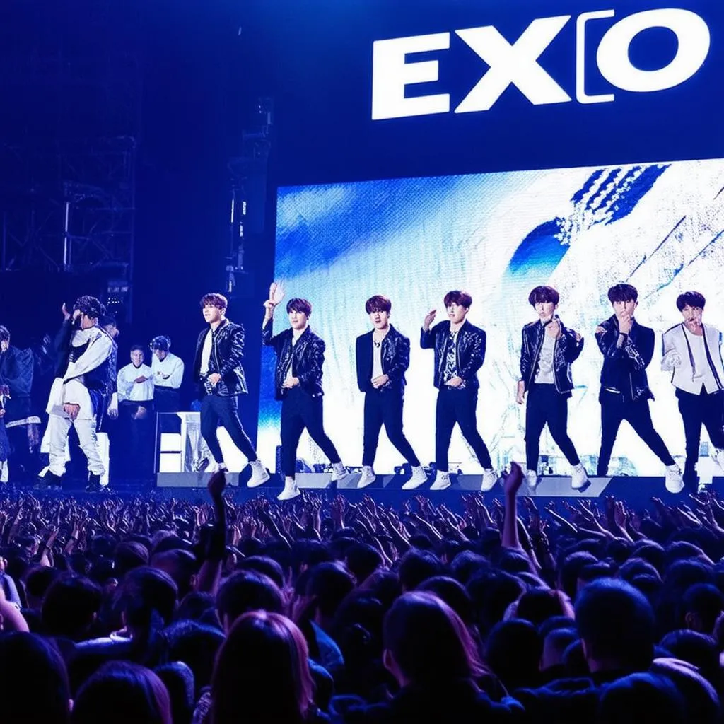 Nhóm nhạc Kpop EXO biểu diễn