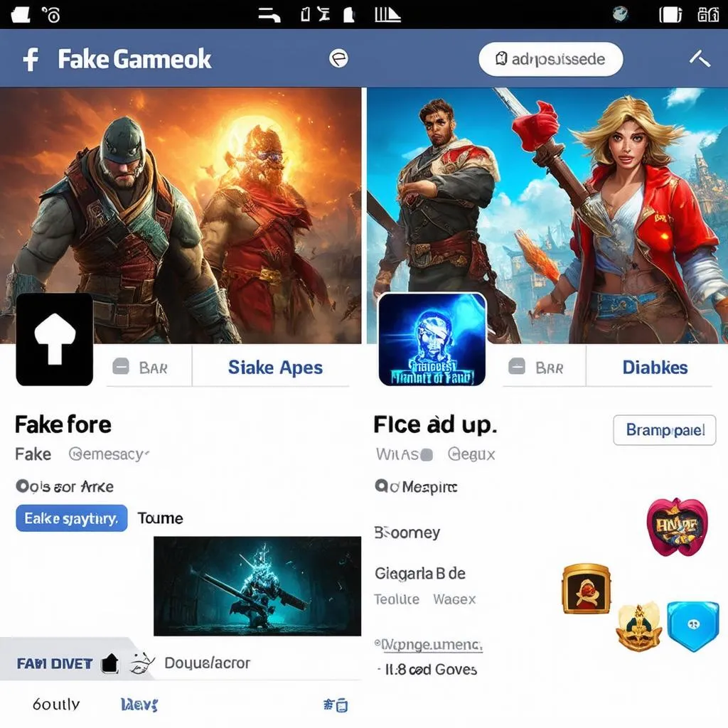 Fake game ads on Facebook