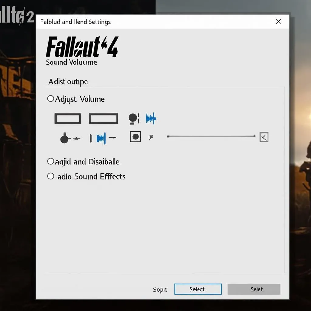 Cài đặt âm thanh trong Fallout 4