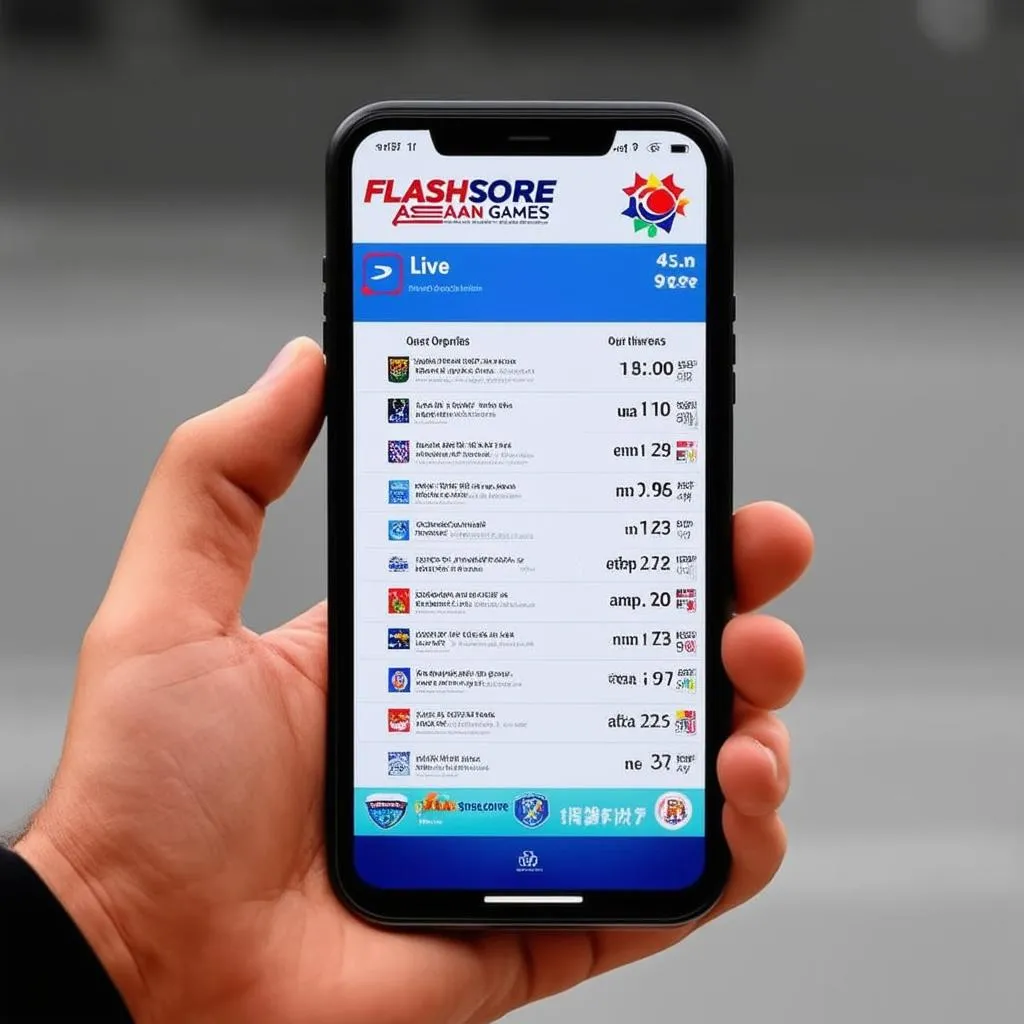 Flashscore Asian Games trên điện thoại