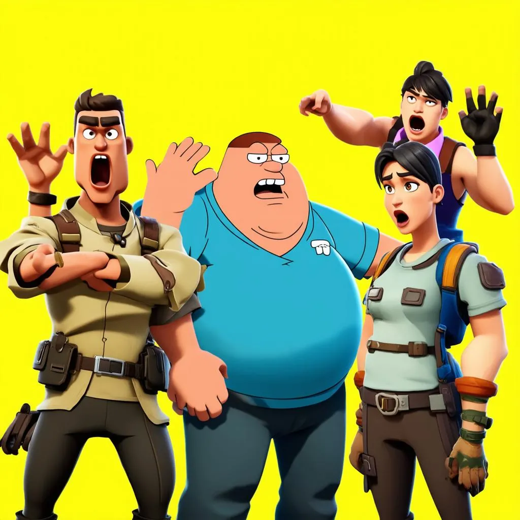 Fortnite Characters React to Peter Griffin