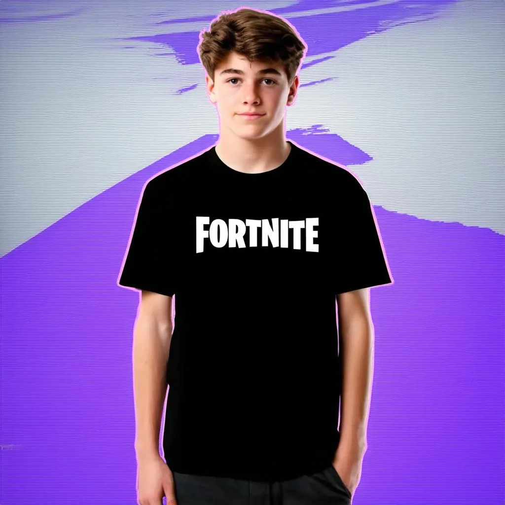 Fortnite Logo trên áo phông