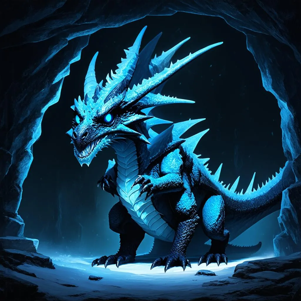 Frost Wyvern trong hang tối