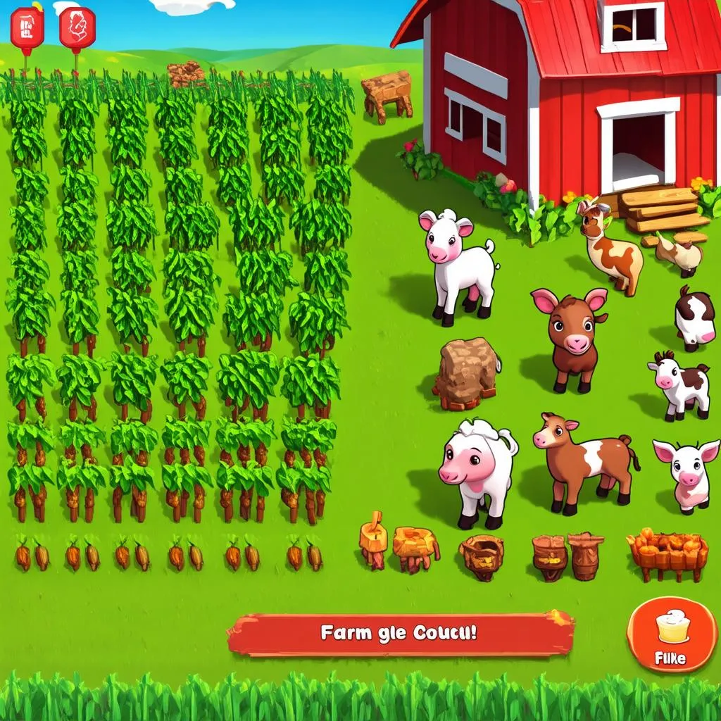 Beautiful farm in avatar farm game