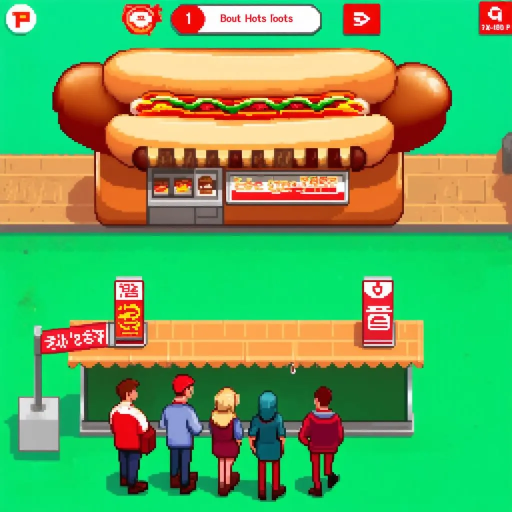 Giao diện game bán hotdog Y8