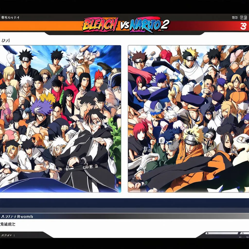 Giao diện game Bleach vs Naruto 2.6