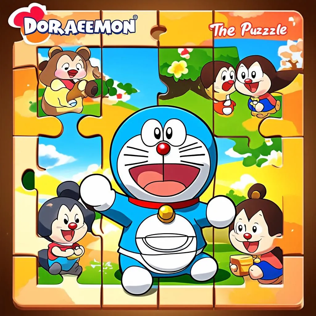 Game ghép hình Doraemon cho bé