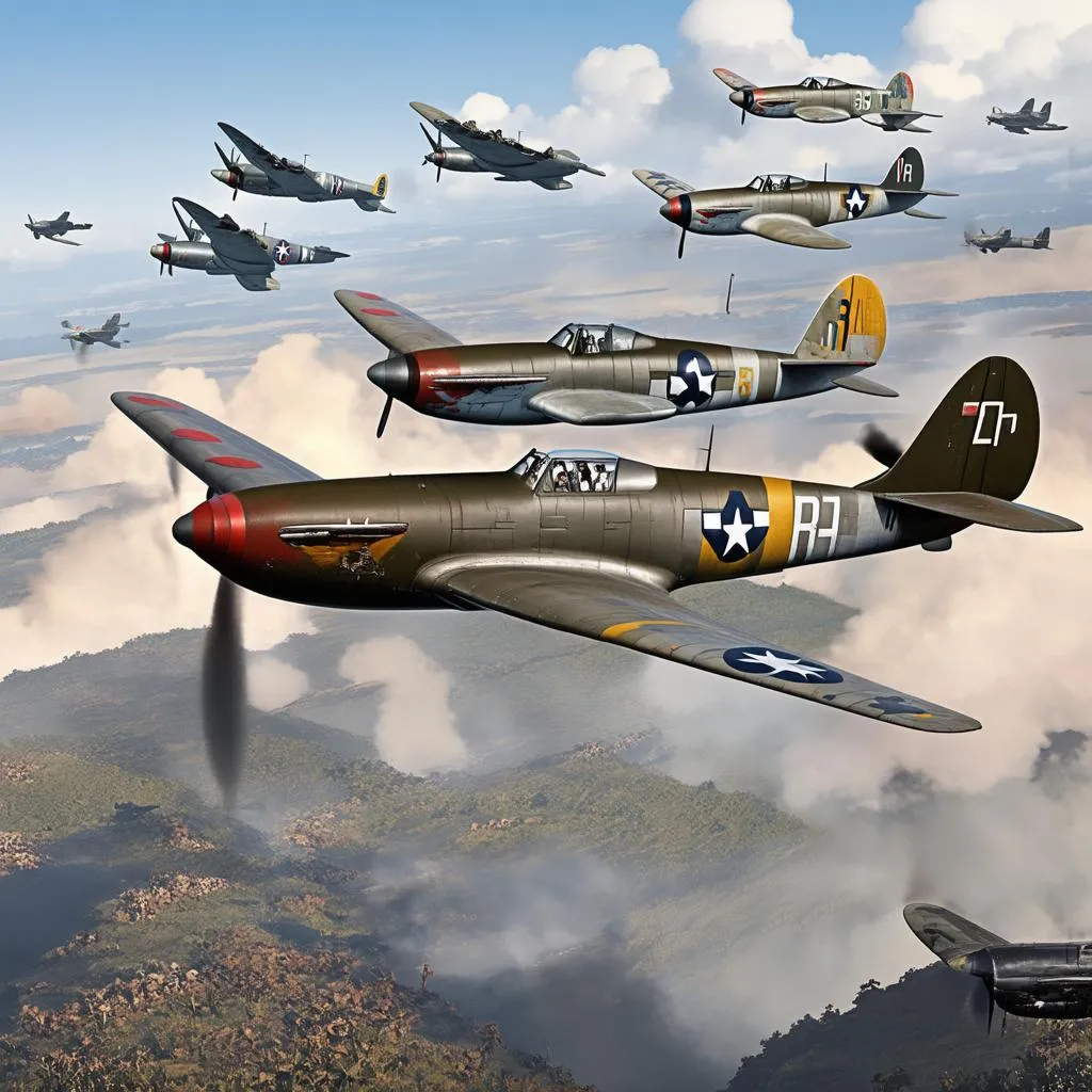 World War 2 combat flight simulator game