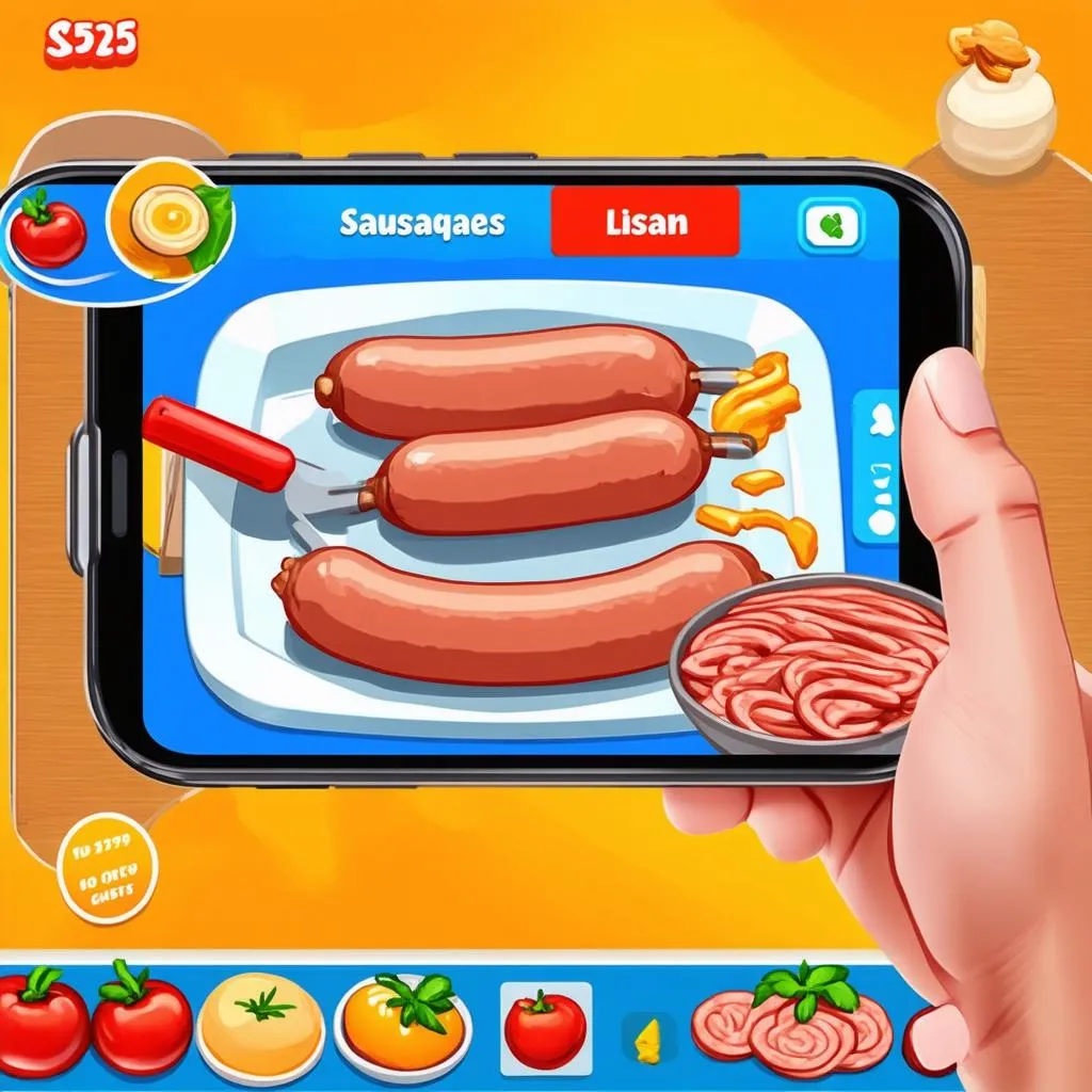 Cảnh game mô phỏng làm xúc xích