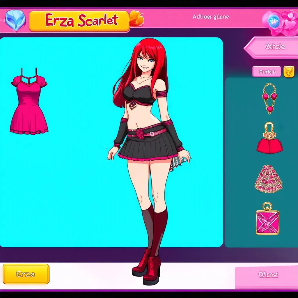 Game thời trang Erza Scarlet với nhiều items độc đáo