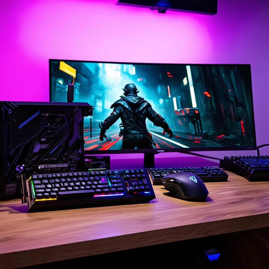 Gaming setup featuring the GTX 1080 Gaming X Trio