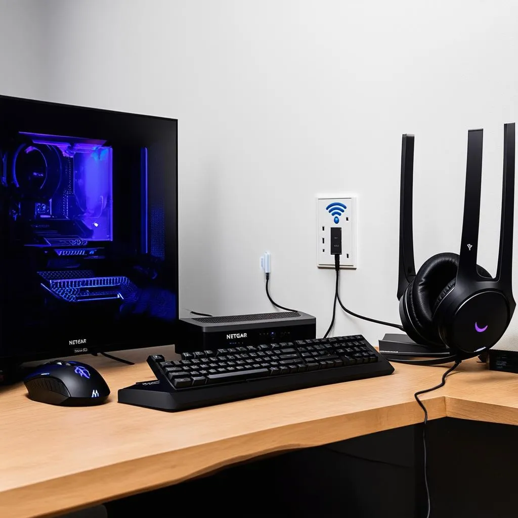 Gaming Setup with Netgear Extender