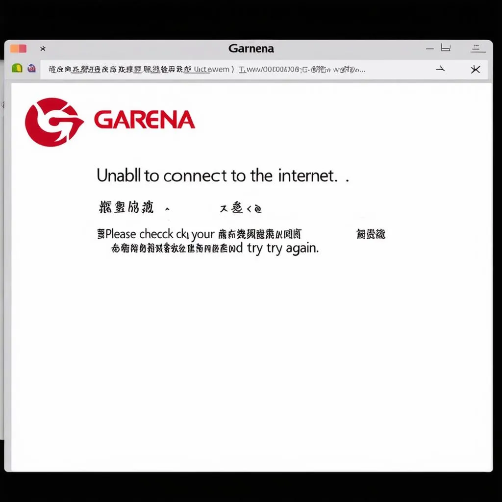 Lỗi kết nối Garena