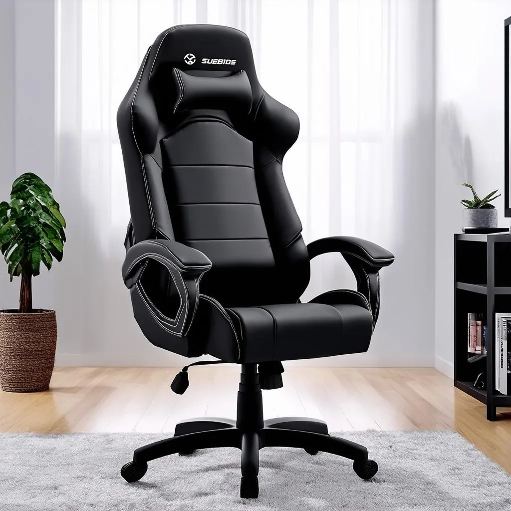 Ghế gaming recliner màu đen