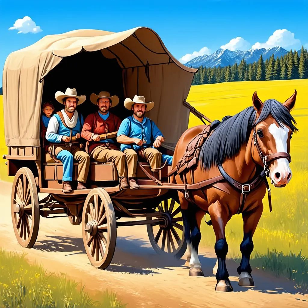 Oregon Trail wagon train