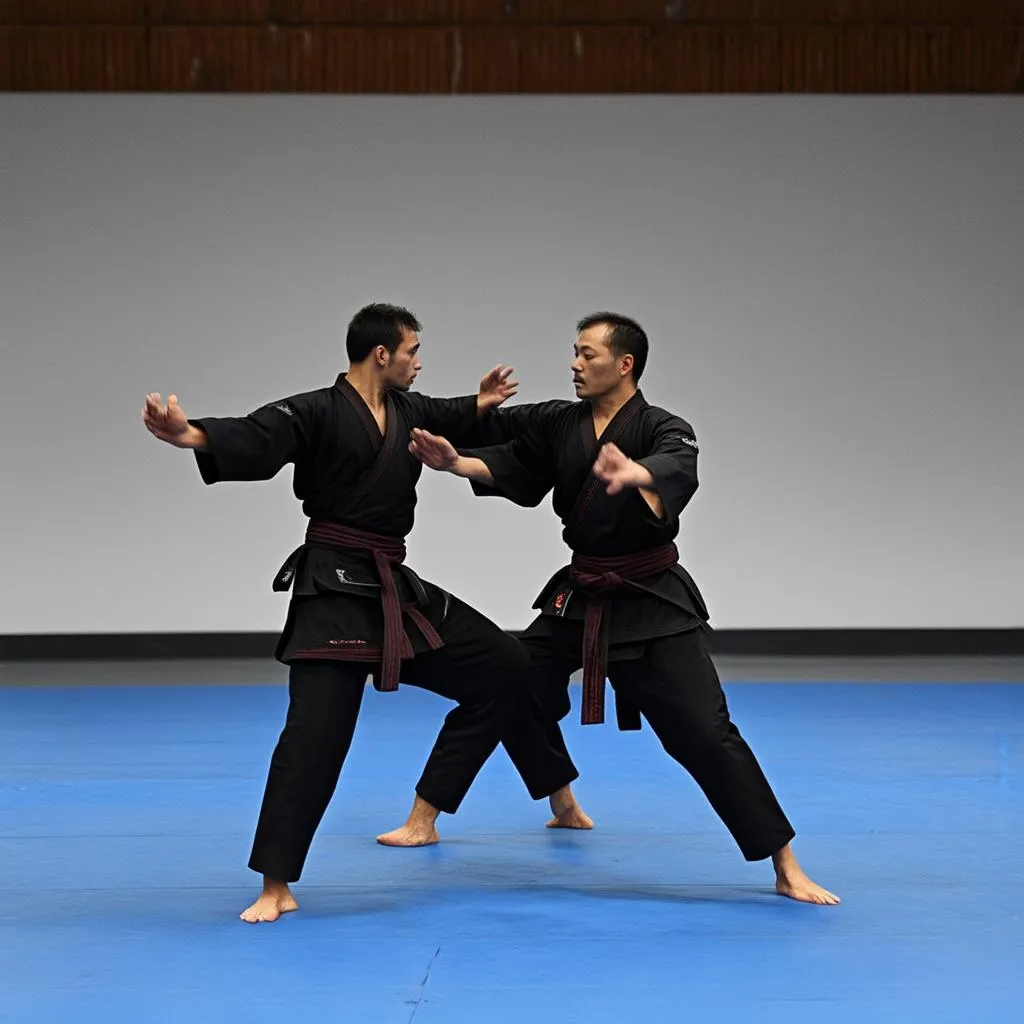 Hai võ sĩ Pencak Silat giao đấu nảy lửa