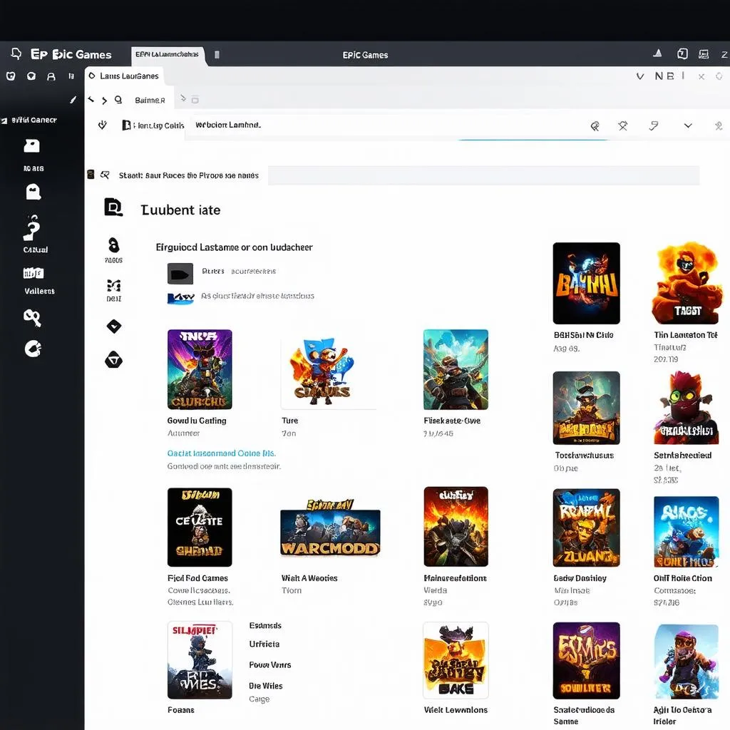 Giao diện Epic Games