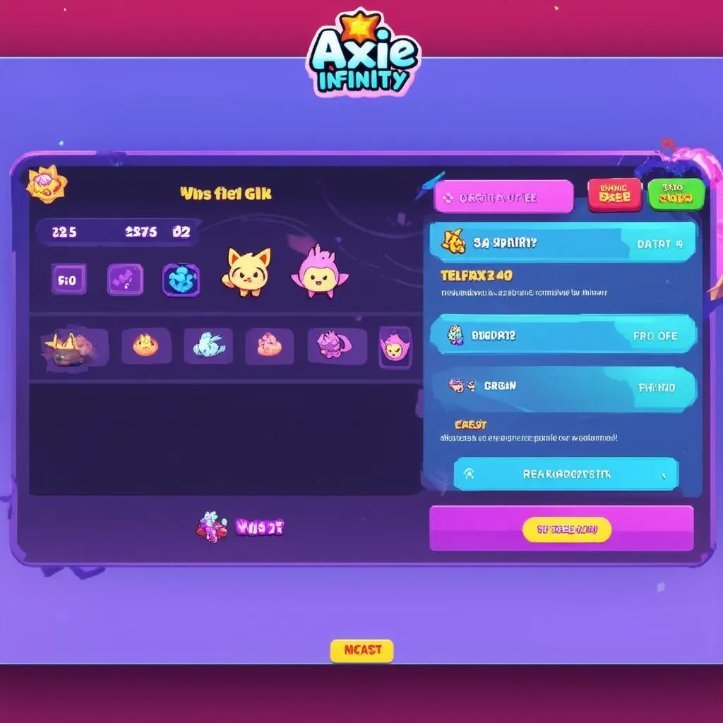 Giao diện game Axie Infinity