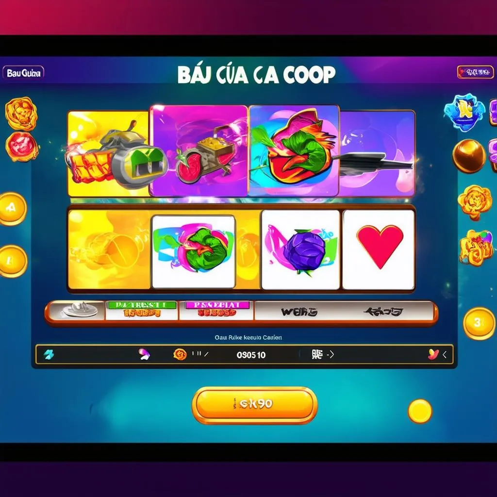 Giao diện game bắt cua trực tuyến