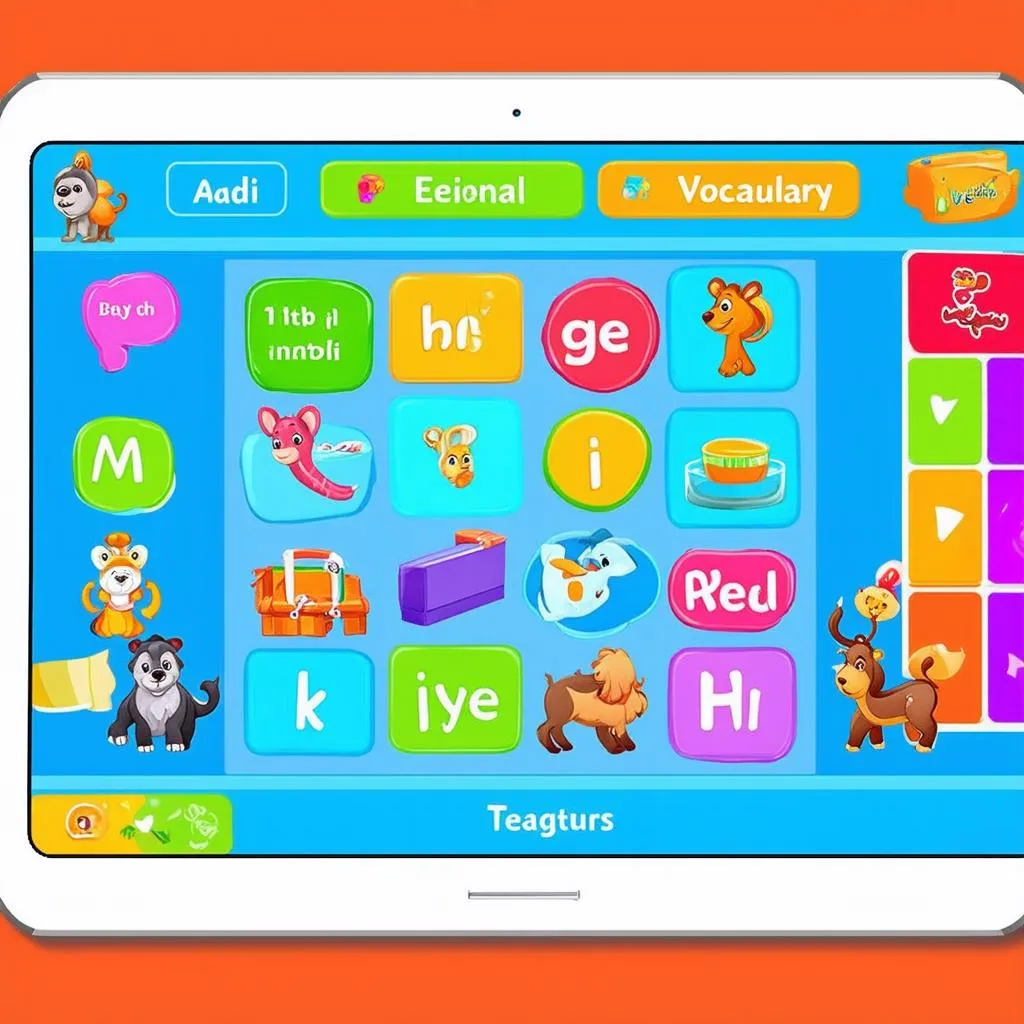 english learning game interface for kids