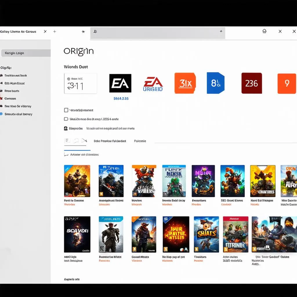 Giao diện Origin EA
