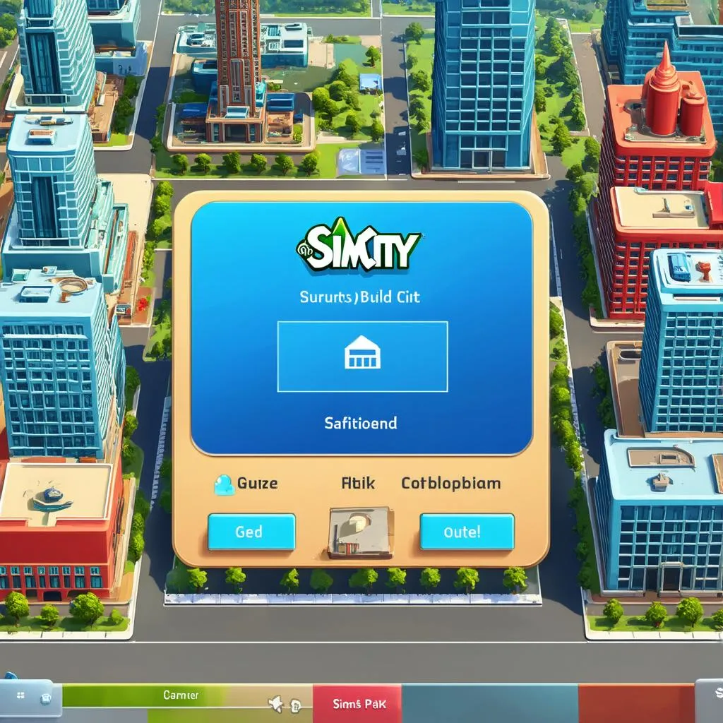 giao diện simcity buildit