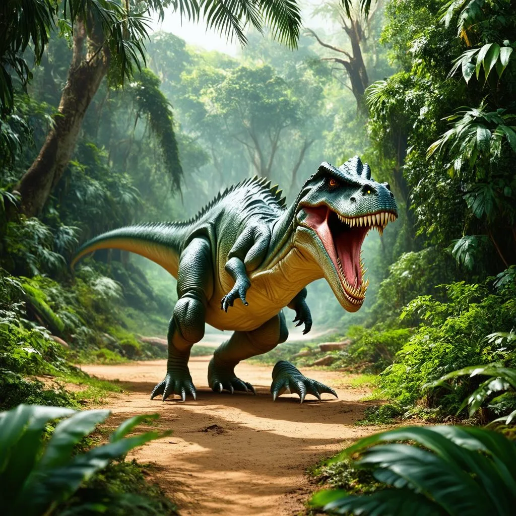 Gigantosaurus Trong Rừng Nhiệt Đới