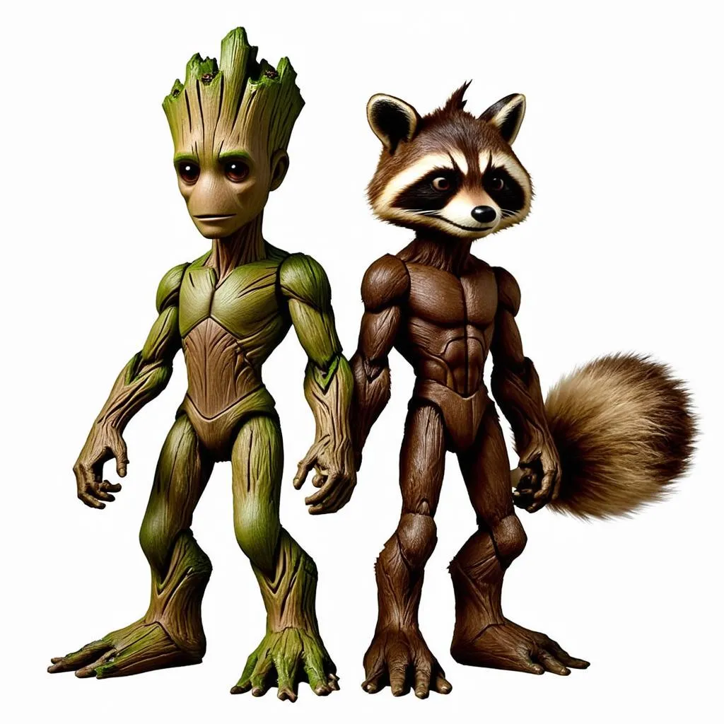 Groot and Rocket Raccoon in Guardians of the Galaxy