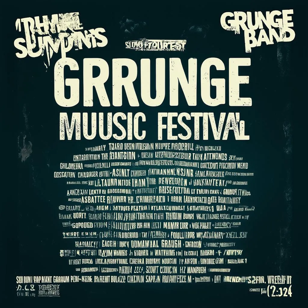 Grunge Music Poster