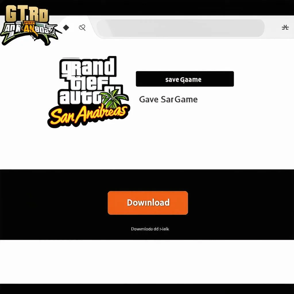 GTA San Andreas Save Game Download Button