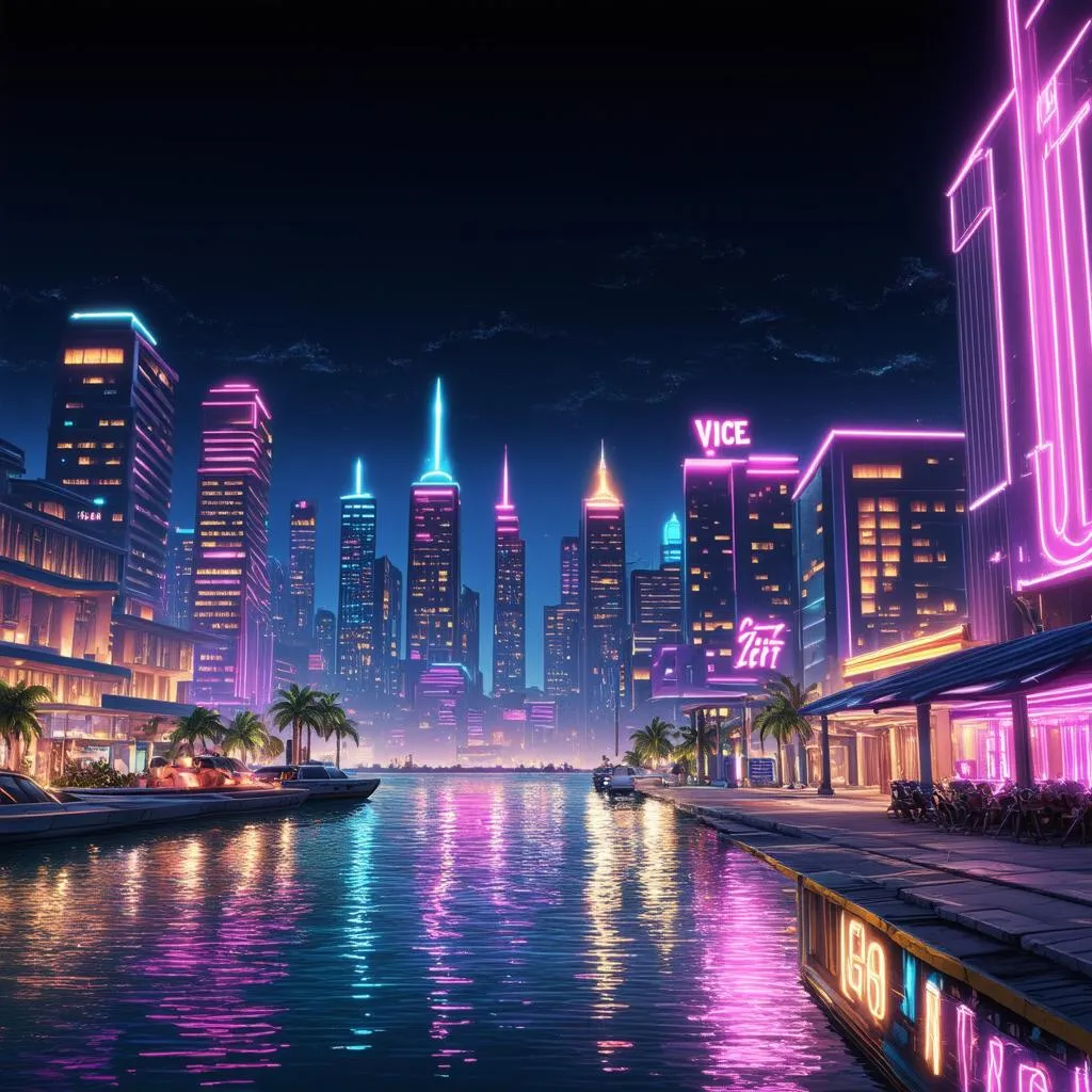 GTA Vice City Night View