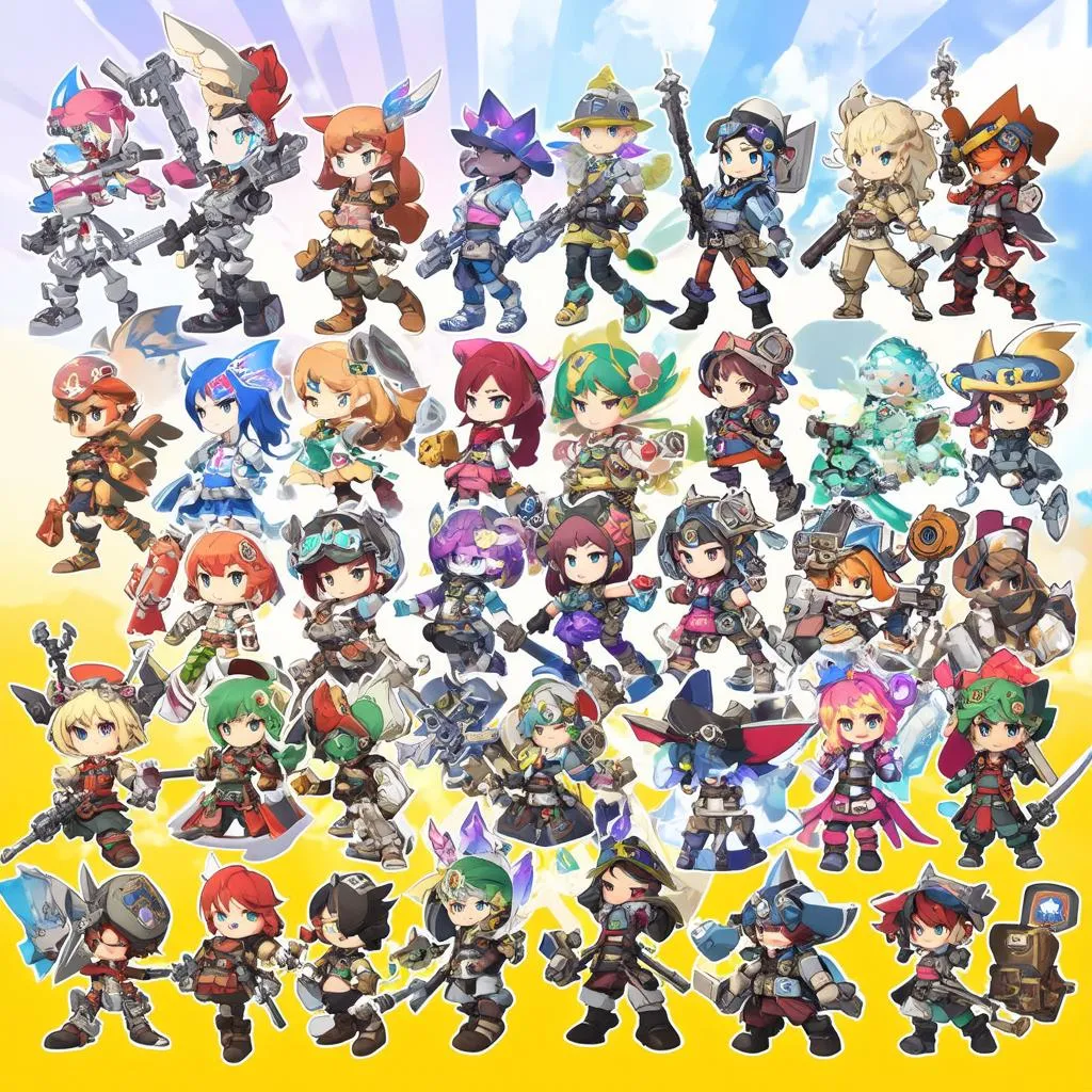 Happy Wars game characters