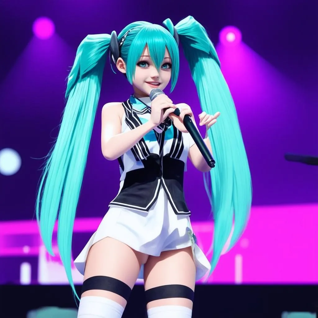 Hatsune Miku biểu diễn trên sân khấu