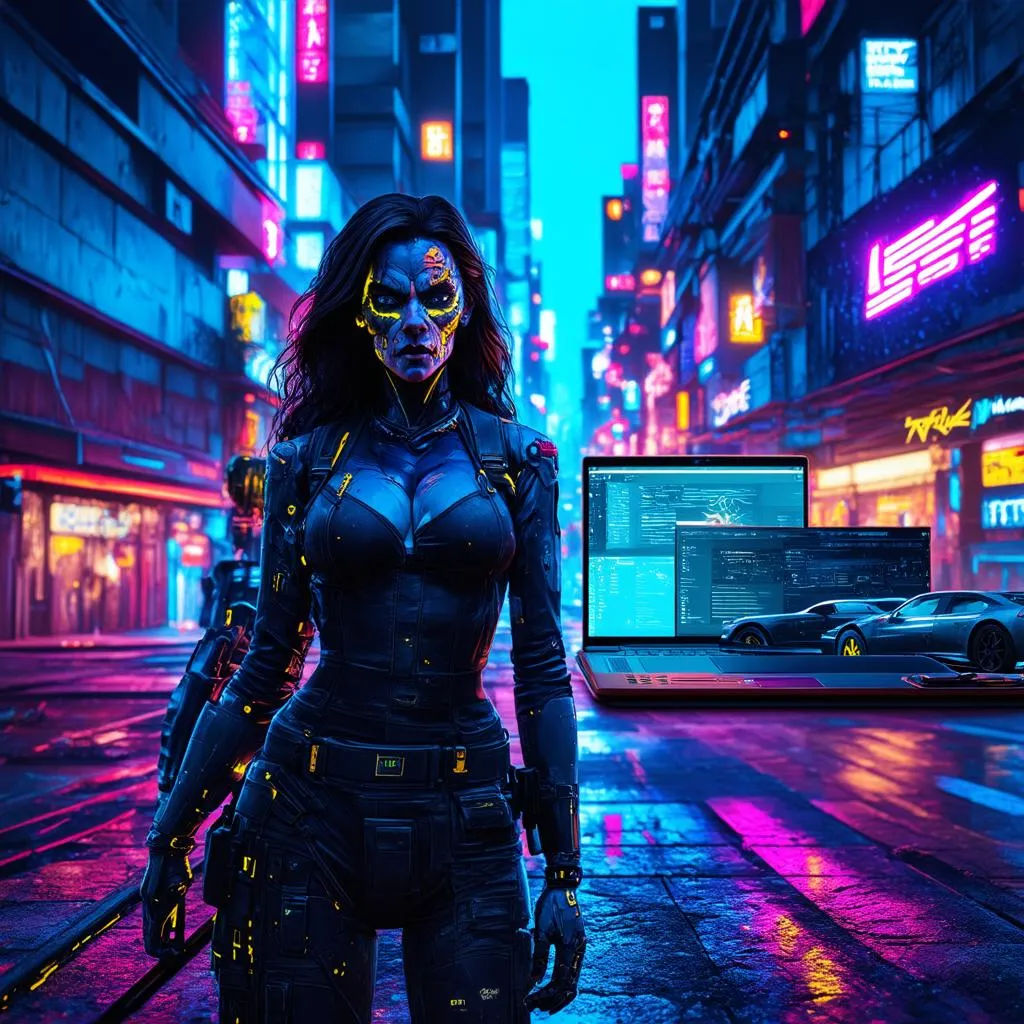 Hình nền laptop 4k game Cyberpunk 2077