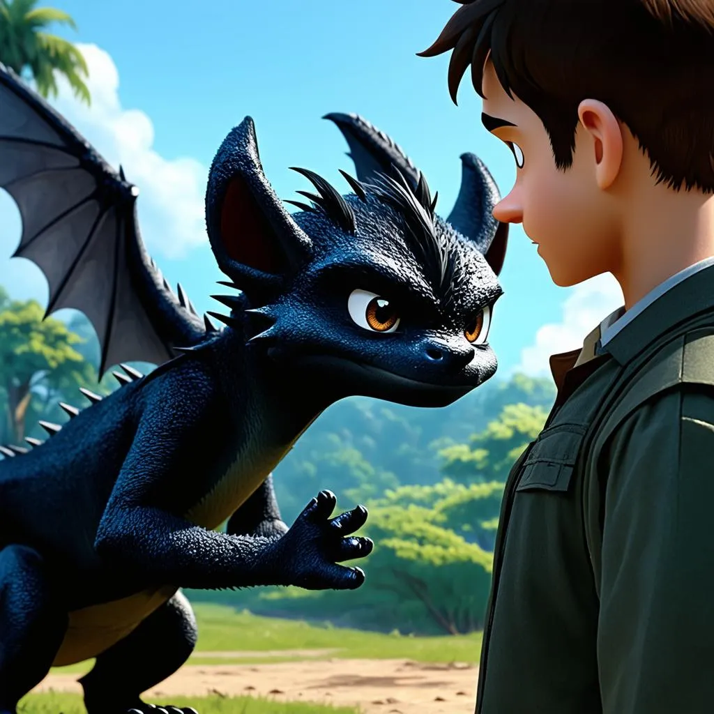 Huấn luyện rồng Toothless trong phim How to Train Your Dragon