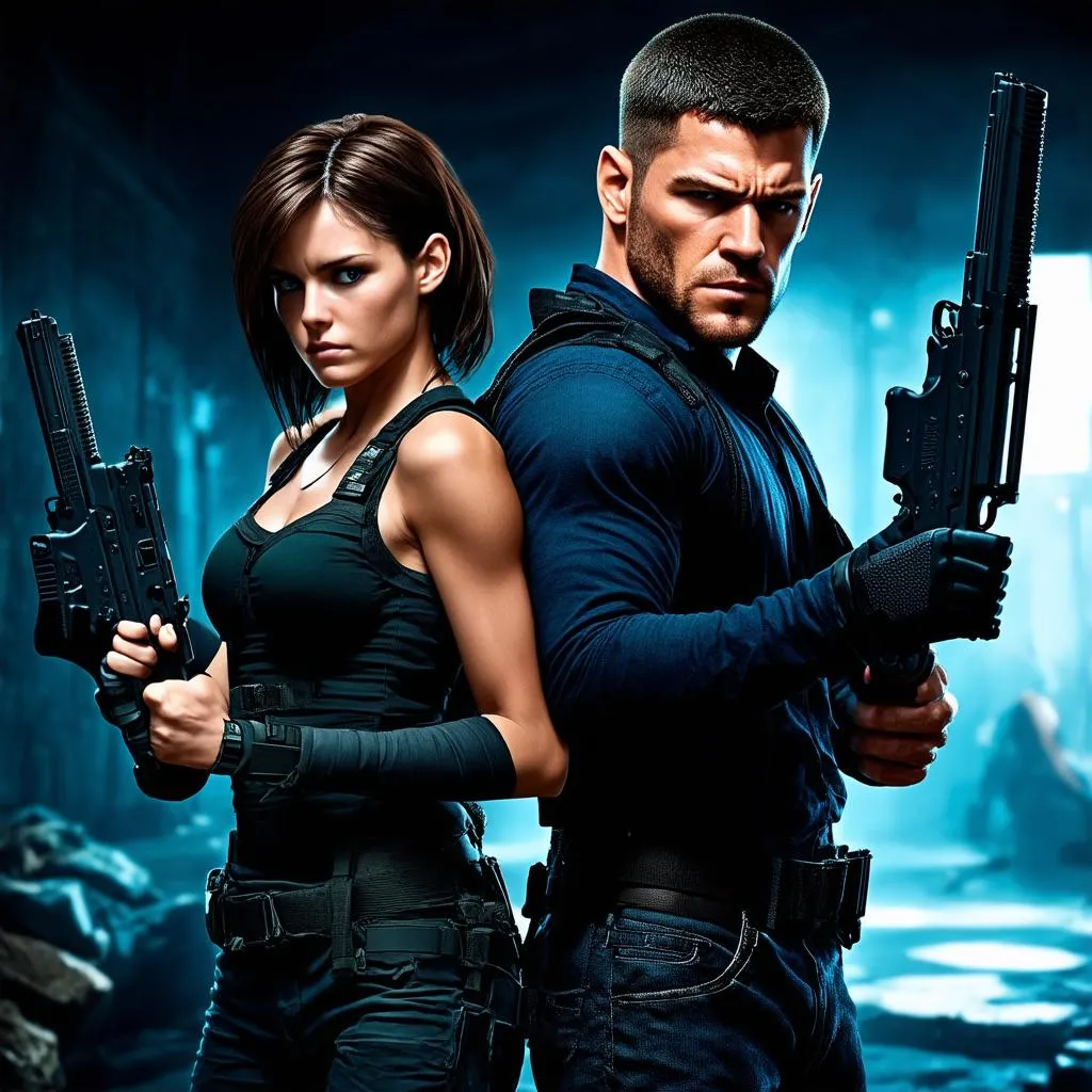 Jill Valentine and Chris Redfield