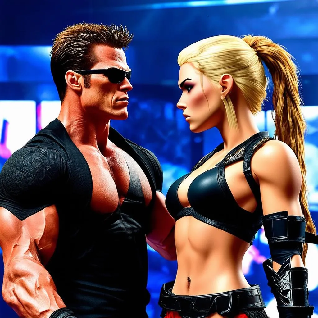 Johnny Cage và Sonya Blade