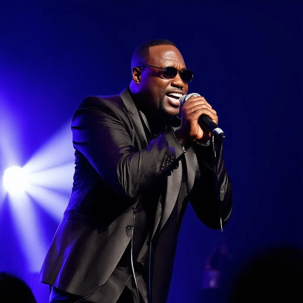 Johnny Gill biểu diễn trên sân khấu