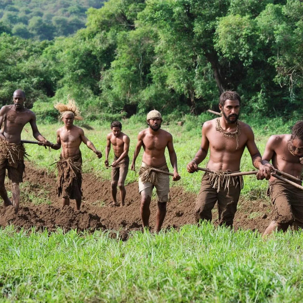 khai hoang vùng đất thời kỳ đồ đá