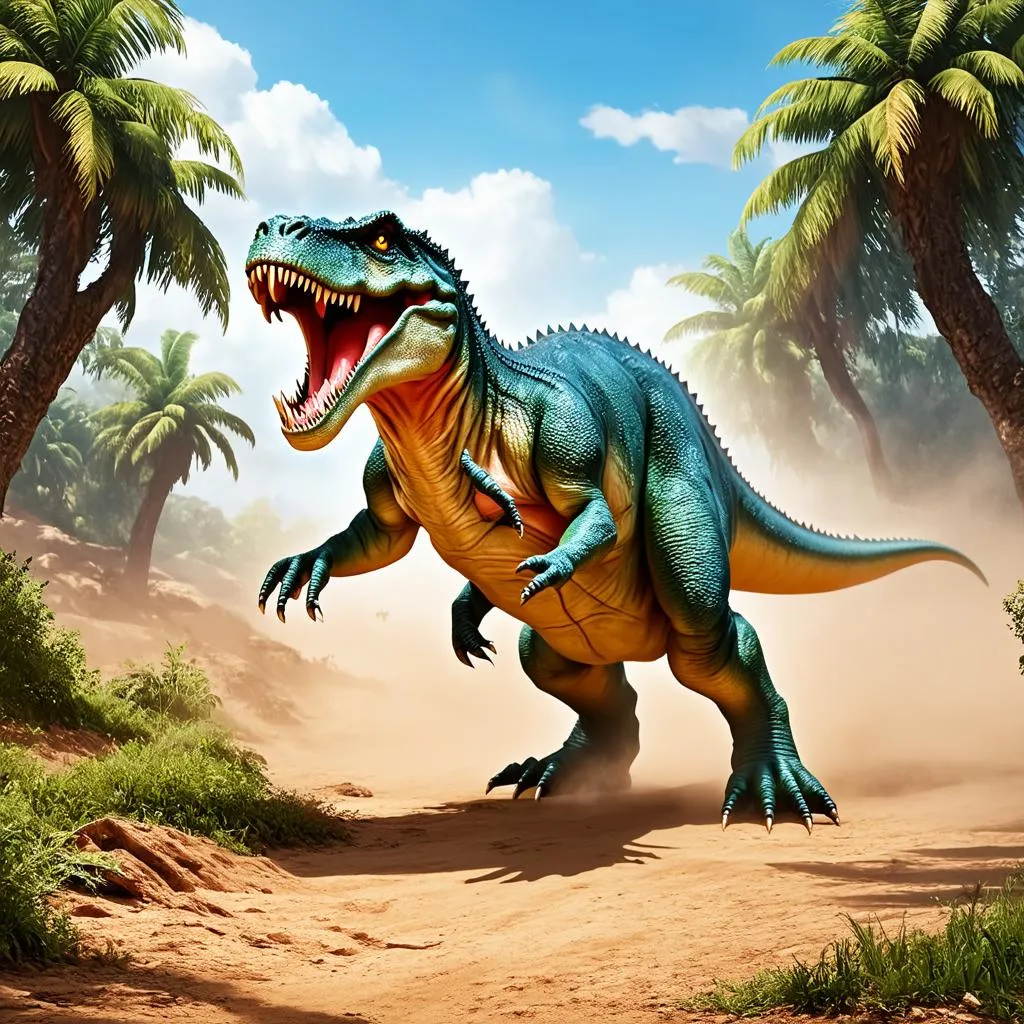 Khủng long T-Rex gieo rắc nỗi kinh hoàng