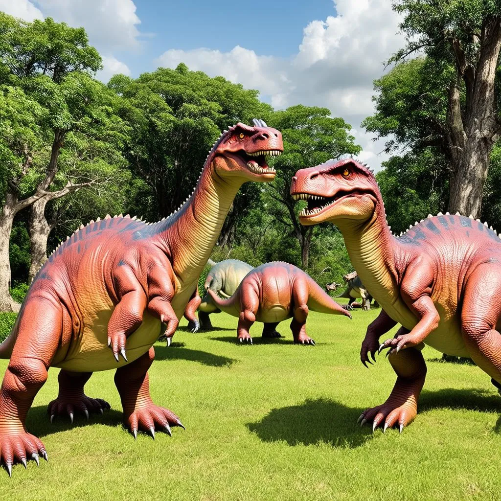 Dinosaurs in Jurassic Park