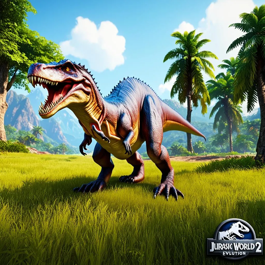 Khủng long Tyrannosaurus Rex trong game Jurassic World Evolution 2