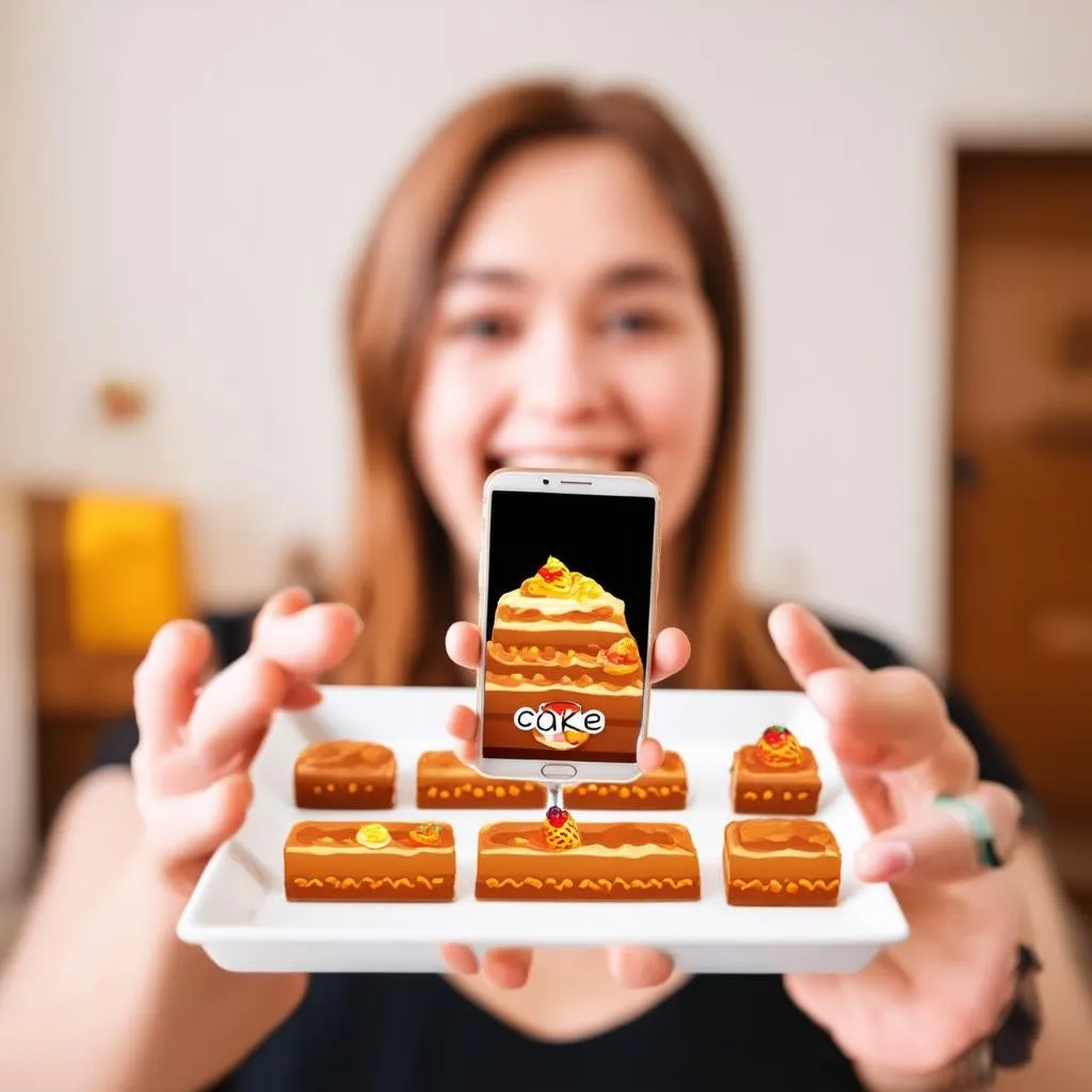 Chơi game làm bánh mật ong trên điện thoại