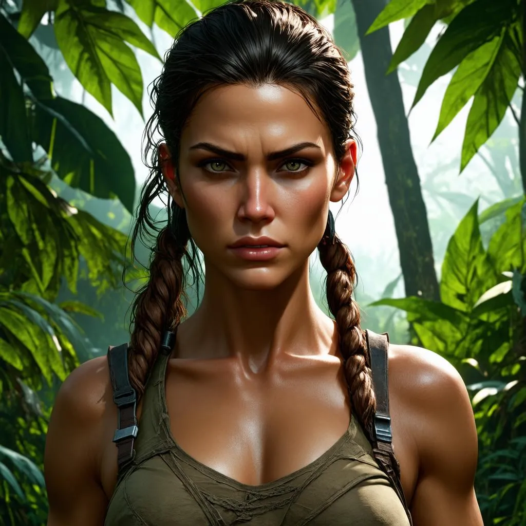 Lara Croft trong rừng rậm