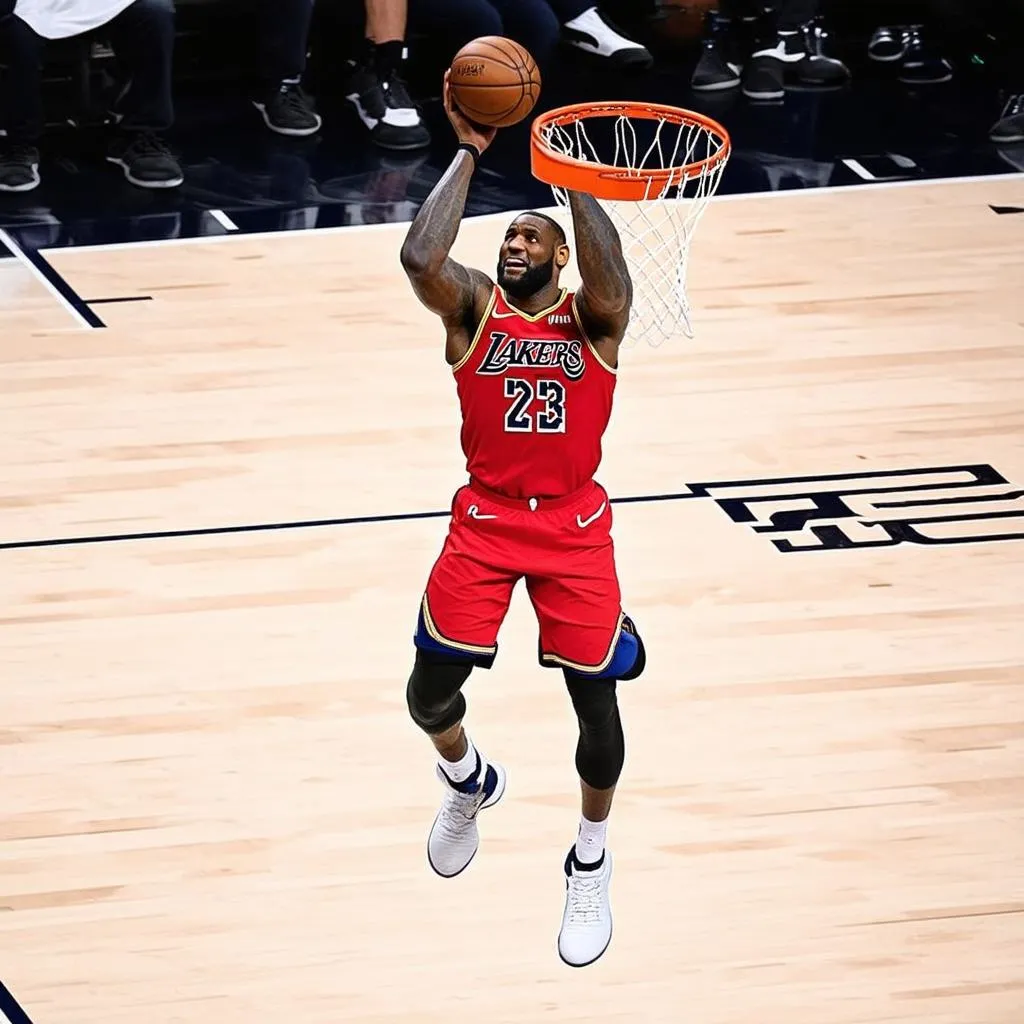 Lebron James đang dứt điểm